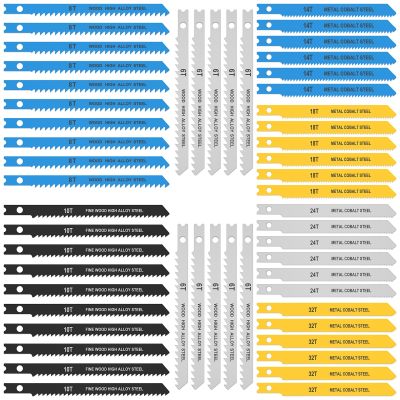 【LZ】trawe2 54Pcs Jig Saw Blade Set High Carbon Steel Assorted Saw Blades with U-shank Sharp Fast Cut Down Jigsaw Blade Woodworking Tool