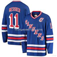 ✧✧▦ g40349011chao 037A เสื้อยืดแขนยาว พิมพ์ลาย Jay NHL Mark Messier Blue New York Rangers Jersey Hockey พลัสไซซ์