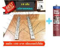 Bird spike หนามกันนก  ฐานสแตนเลส​ (18 เส้น)​ ปลายแหลม แถม กาวตะปู 1 หลอด