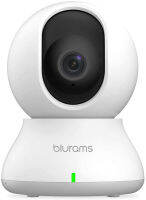 Security Camera 2K, blurams Baby Monitor Dog Camera 360-degree for Home Security w/ Smart Motion Tracking, Phone App, IR Night Vision, Siren, Works with Alexa &amp; Google Assistant &amp; IFTTT, 2-Way Audio White