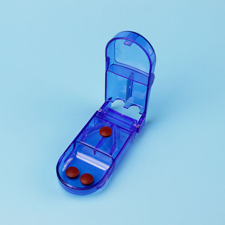 กรรไกรตัดยากล่องยาขนาดเล็กสำหรับจัดยาการเดินทางกล่องที่จัดเก็บตลับใส่ยาทนทานคุณภาพสูงยา