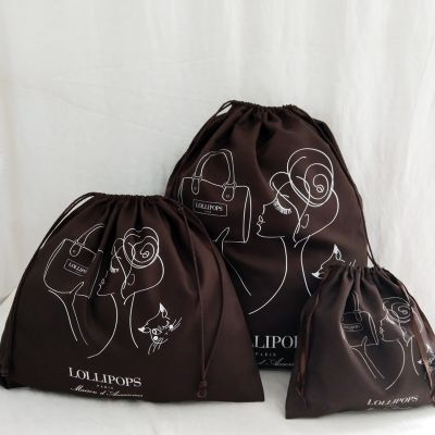 ☒♕ Brown bag storage bag size drawstring dustproof cloth bag leather bag toy storage bag drawstring clothes luggage