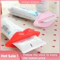 หลอดกลิ้งบีบเครื่องสำอาง2ชิ้นร้าน VITAL STORE เครื่องจ่ายสำหรับห้องน้ำคลิปยาสีฟันเครื่องคั้นเครื่องอัดรีดยาสีฟัน