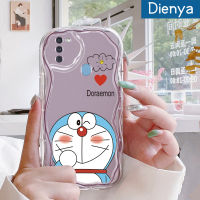 Dienya เคสปลอกสำหรับ Samsung กาแล็คซี่ A10 M11 A11การ์ตูนน่ารักโดราเอมอนเนื้อครีมขอบคลื่นเคสมือถือกันกระแทกแบบใสนิ่มเคสโปร่งใสลายกล้องถ่ายรูปสร้างสรรค์เรียบง่ายฝาครอบป้องกันอ่อนโยน