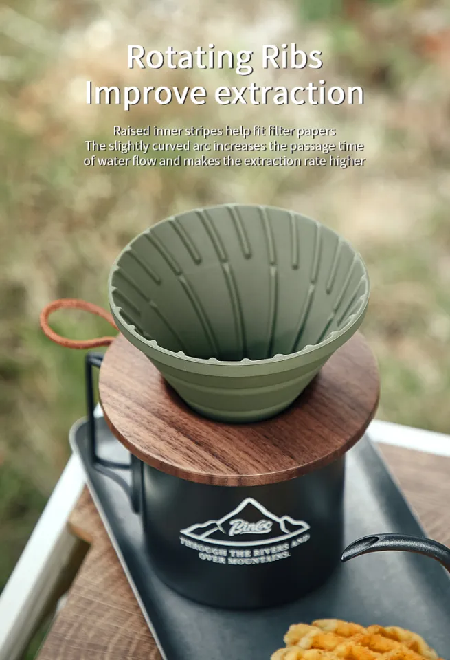 Bincoo Silicone Coffee Dripper Coffee Pot Foldable Pour Over Cone