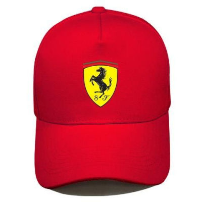 หมวกแก๊ป ลาย Ferrari Ferrari sukan jenama Train แฟชั่นคู่รัก