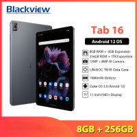 Blackview แท็บเล็ต16 2K FHD + ดิสเพลย์แท็บแอนดรอยด์12 T616 L1ไวเดวิน8GB 256GB 7680MAh 13MP กล้องถ่ายรูปคู่4G