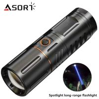 Strong Light Spotlight Long Range LED Flashlight Portable Charging High-power Torch Built-in 3*18650 Lithium Batteries Rechargeable  Flashlights