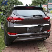 ฝาครอบมือจับประตูที่เก็บของโครเมี่ยมสำหรับ Hyundai Tucson 2015 2016 2017 2018ฝาท้ายยึดประตูสแตนเลสการออกแบบการปั้น