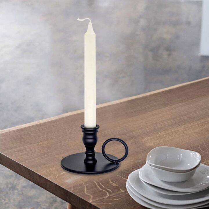 2pcs-portable-matte-black-candle-holders-metal-candle-stand-for-wedding-birthday-dinning-bar-party-decorative-candles