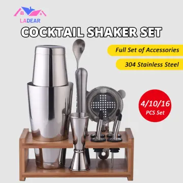 Cocktail Shaker Set, 16 Piece Bartender Kit, Cocktail Shaker, Stainless Steel Bar Set Accessories, Coktail Set, Boston Shaker, Drink Mixer Shaker, Bar
