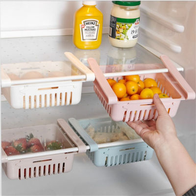 ตะกร้าในตู้เย็น ตะกร้าใส่ผลไม้ระบายอากาศ กล่องใส่ผักในตู้เย็น กล่องอเนกประสงค์ ตะกร้าใส่ของในตู้เย็น เลื่อนออกได้
