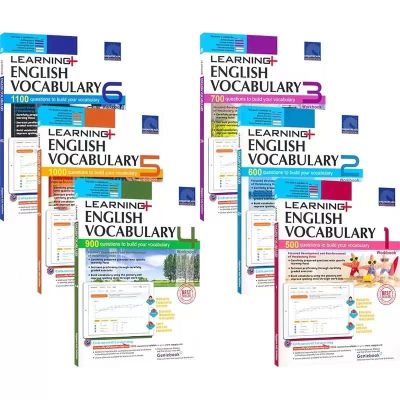 หนังสือแบบฝึกหัดภาษาอังกฤษ จากประเทศสิงค์โปร์  SAP Learning Vocabulary  set 6 เล่ม สุดคุ้ม