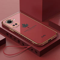 เคส Huawei Nova 10 /Nova 10 Pro/ Nova 10 SE + เคสซิลิโคนนิ่มชุบ6D หรูหราลวดลายใบเมเปิลเคสด้านหลังโทรศัพท์กันกระแทกสำหรับสายรัดข้อมือ10 /Nova 10 SE