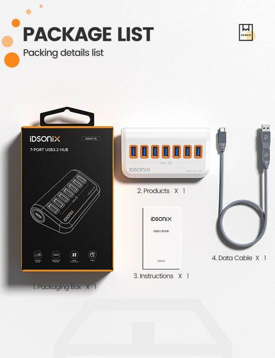 idsonix-ตัวแยก-usb-usb-ฮับ3-2-10gbps-type-c-อะแดปเตอร์หลายพอร์ต-usb-3-0ฮับแท่นวางมือถือสำหรับฮับ-pc-แล็ปท็อปแมคบุ๊คพื้นผิว