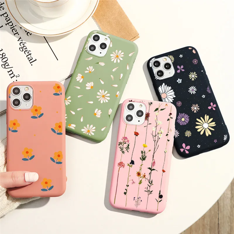 Summer White Daisy Casing Black Pink Green Soft Silicone Case Iphone Se 6s 5 5s Se 6 7 8 7 8 Orange Flowers Phone Cover For Iphone 11 Pro Max 11 Pro Xs Max Xr Phone Cases Lazada Ph