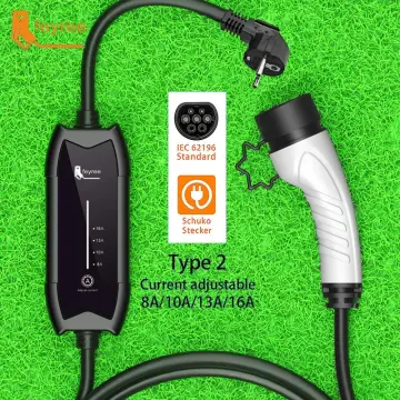 Portable EV Charging Station IEC 62196-2 Type 2 Plug 8A 10A 16A