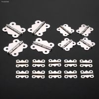 ❇ 4/10pcs Butterfly Hinges w/screws Silver 4 Holes Retro Decor Alloy 25mm-40mm Furniture Chest Wood Jewelry Box Wine Gift Case