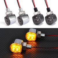 Mini Motorcycle Turn Signal Light Smoke Lens led Indicator Lamp 12V Amber LED Signals Lamp M8 fit for Cafe Racer Bobber Honda