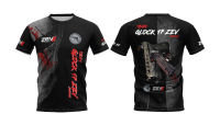 เสื้อพิมพ์ลาย TEAM GLOCK 17 ZEV  สุดยอดคอลเลคชั่น ใหม่ล่าสุด เสื้อใส่ยิงปืน ผจญภัย แนวสปอร์ต เนื้อผ้าใส่สบาย แห้งเร็ว ไม่อมเหงือ