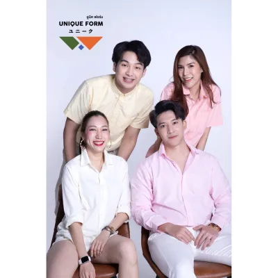 UNIQUEFORM เสื้อเชิ้ต แขนสั้น คอจีน/คอปก สีพาสเทล Pastel Shirt ผ้าอ้อกฟอร์ด (PURE Oxford Shirt)