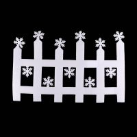 2Pcs Blanc De Flocon De Neige Clôture De Noël Décoration De Noël Ornement Mur