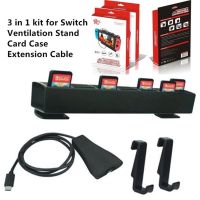 Game Components 3 in 1 Kit Card Cases Dock Charging Charger Ventilation Stand for Nintendo Switch NS