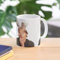 【lz】❒  Mads Mikkelsen com orelhas de coelho Caneca De Café Copo Térmico Para Café Caneca Térmica Copos Do Pequeno Almoço Original