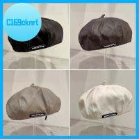 C169CKNRL นุ่มนุ่มๆ หมวก visors ย้อนยุค หนังพียู อบอุ่นและอบอุ่น หมวกเบเร่ต์ ของใหม่ ของผู้หญิง หมวกจิตรกรศิลปิน