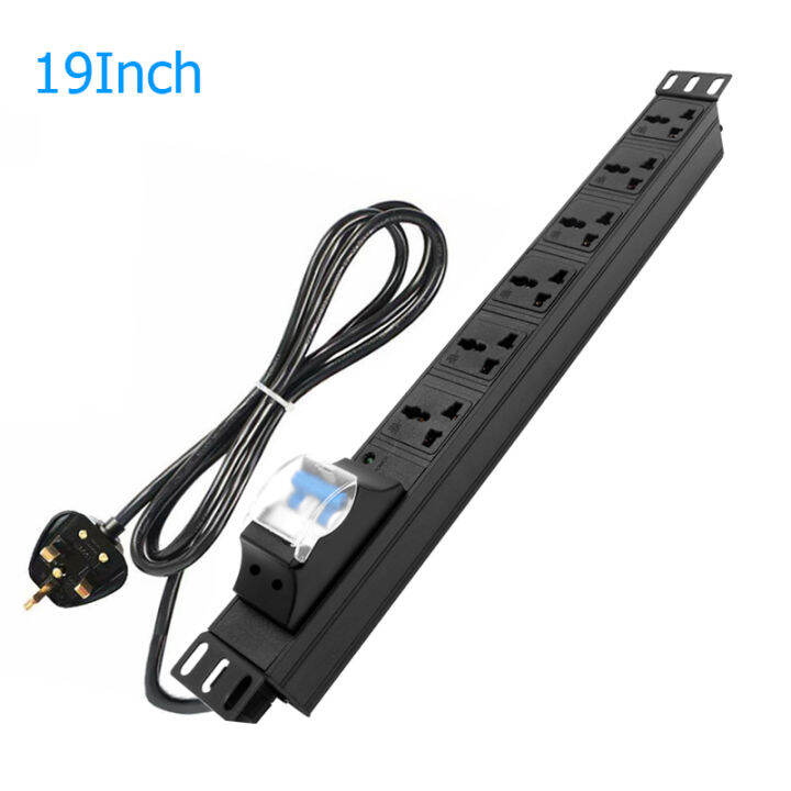19Inch PDU Industrial Network Rack Power Strip 16A Double Open Air Switch 6AC