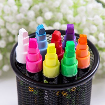 Haile 8สี3*6มม. Liquid Chalk Erasable High Fluorescent Marker ปากกาสำหรับไวท์บอร์ด Graffiti LED โฆษณา Chalkboard