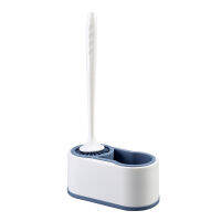 Wall-Mounted TPR Soft Silicone Toilet Brush and Holder Kit,Cleaning Brush Set with Storage Rack,for Bathroom