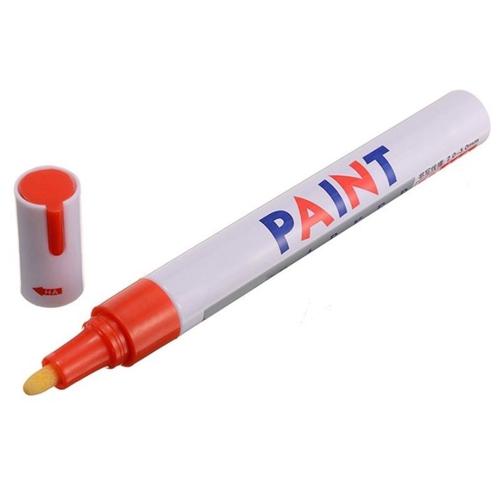 1pc Red Permanent Tire Decoration & Beauty Marker Pen