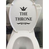 Waterproof Toilet  THE THRONE Crown Wall Stickers Bathroom Washroom Decoration Wall Decals Removable Poster Vinyl Art Wallpaper Wall Stickers  Decals