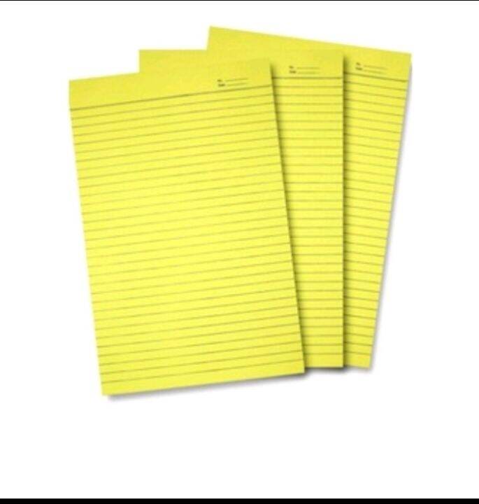 YELLOW PAPER OR YELLOW PAD IN RANDOM NAME LABEL/PRODUCT NAME 10 PADS