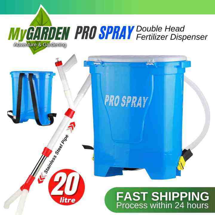 Agricultural Corn 20L Double Head Fertilizer Dispenser Stainless Steel