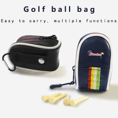 ❒❇ Mini golf small ball bag storage bag waist-mounted portable double ball bag golf bag outdoor sports accessories with ball nails
