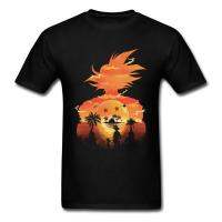 【Hot】2023 Mens Large T-shirt Latest Nice T Shirt Japan Roppongi Beautiful Sunset Goku Tshirts Dragon Ball Illustration Mens Tops แฟชั่นแขนสั้นผ้าฝ้าย