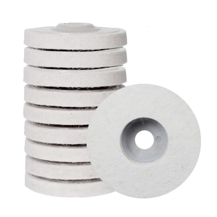 Wool Polishing Wheel Pad for Angle Grinder 4" 100mm x 16mm Buffing