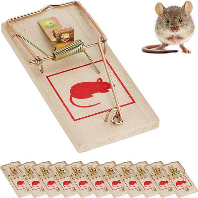 Traditional Wooden Mouse Traps Classic Mice Rat Pet Rodent Control Catch Trap