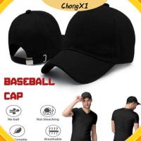 CHONGXI ชายหญิง ปีกกว้างกว้าง ปรับได้ปรับได้ หมวกสำหรับฤดูร้อน หมวกเบสบอลผ้าฝ้าย หมวกยอดแหลม หมวกกีฬา