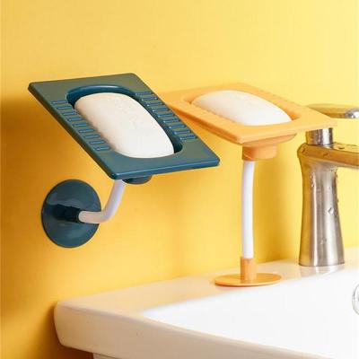 Creative Soap Rack Hanging Wall Soap Box Strong Suction Cup Home Bathroom Toilet Soap Dish Drain Soap Holder Storage Accessories Soap Dishes