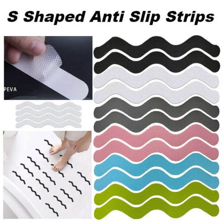 S Shaped AntiSlip Safety Strips Shower Floor Stickers Bath Safety