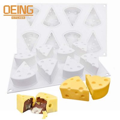 【YF】 8 Cavity Cheese Silicone Cake Mold for Mousse Jelly Pudding Chocolate Ice Cream Bread Dessert Baking Bakeware Decorating Tools