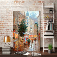 Dafen Master Artist Pure Hand-painted High Quality Impression Street Landscape Oil Painting on Canvas Impression Oil Painting