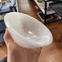 Natural selenite Crystal Shi Ying Energy Bowl Reiki Healing Gift Room Decoration Home 600-650g