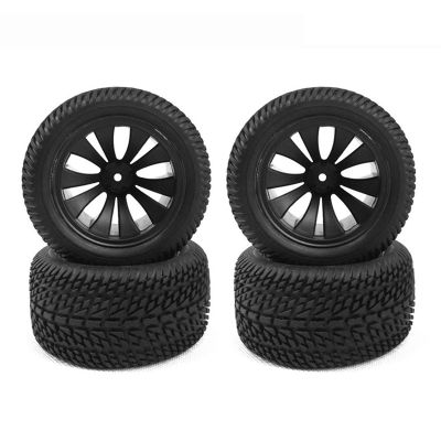 4Pcs 90mm Rubber Tires Tyre Wheel for 144001 124019 12428 104001 16889 SG1601 RC Car Upgrade Parts