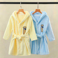 Childrens bathrobes Winter Girls Shower Clothes Cartoon Flannel Nightgown Kids Clothes Boys Sleep Pajamas