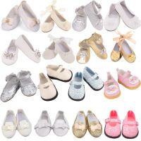 Doll Shoes 7cm Fashion High-quality 18 Inch American Doll Shoes PU Leather Shoes For 43cm Reborn Our Generation Doll Girl`s Toy Hand Tool Parts Access