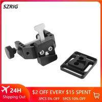 SZRIG C Clamp 14 "จุดติดตั้ง Quick Release V-Lock Mount Wedge Kit สำหรับกล้อง DSLR อุปกรณ์เสริม Photo Studio